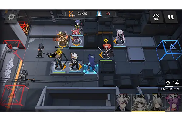 Android Arknights battle screen