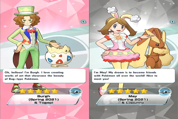Pokémon Masters EX Spring Outfits