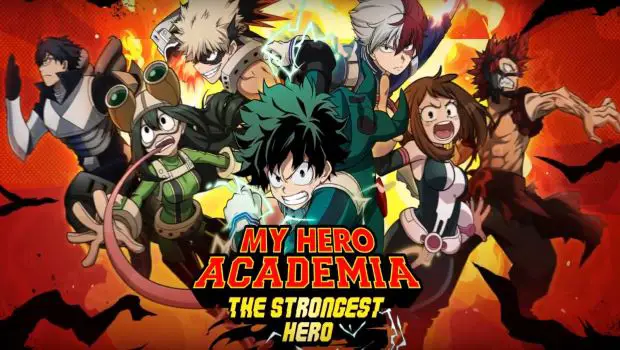 my hero academia the strongest hero title screen