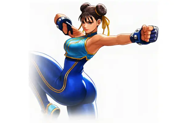 Chun Li's classic outfit in The King of Fighters ALLSTAR.
