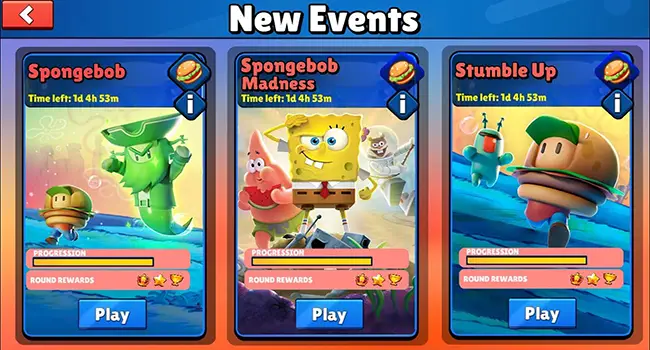 Spongebob Squarepants Stumble Guys Events