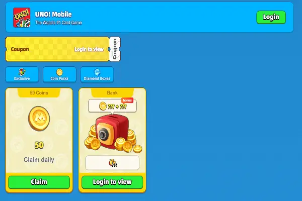 UNO! Mobile daily logins